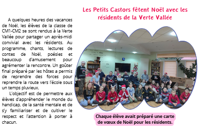 Les petits castors fête Noël à la verte vallée
