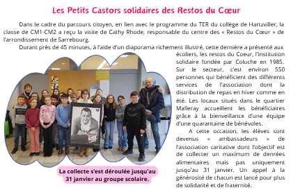 Resto du coeur des petits castors