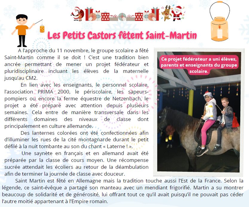 Les Petits Castors fêtent Saint-Martin