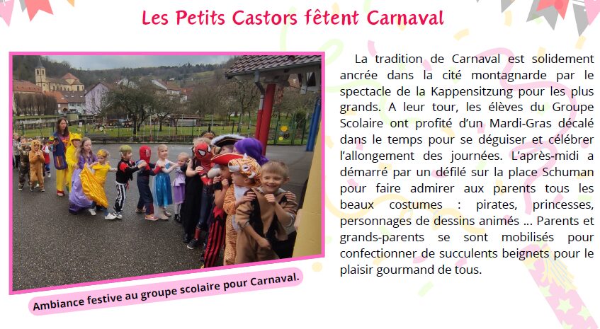 Les Petits Castors fêtent carnaval