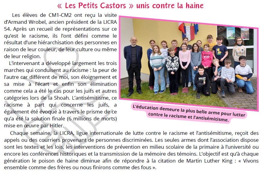Les Petits Castors unis contre la Haine